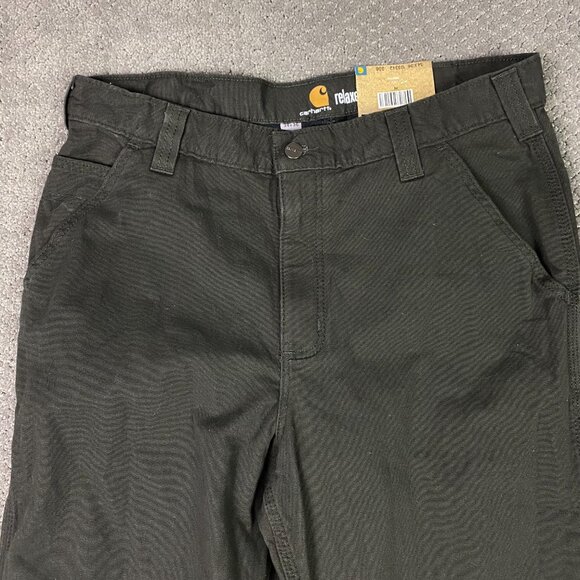 Carhartt Rugged Flex Knit Lined Rigby Dungaree Pants Men's 34 x 36 Gray Relaxed - Picture 3 of 14